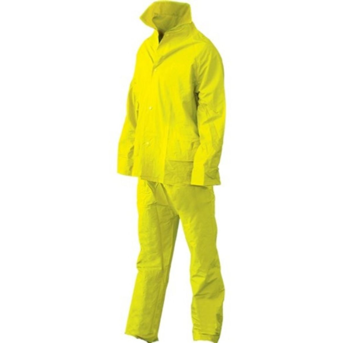 Picture of RAIN SUIT. AVAILABLE IN HI-VIS YELLOW OR ORANGE. AVAILABLE IN SIZES S/M/L/XL/2XL/3XL/4XL/5XL